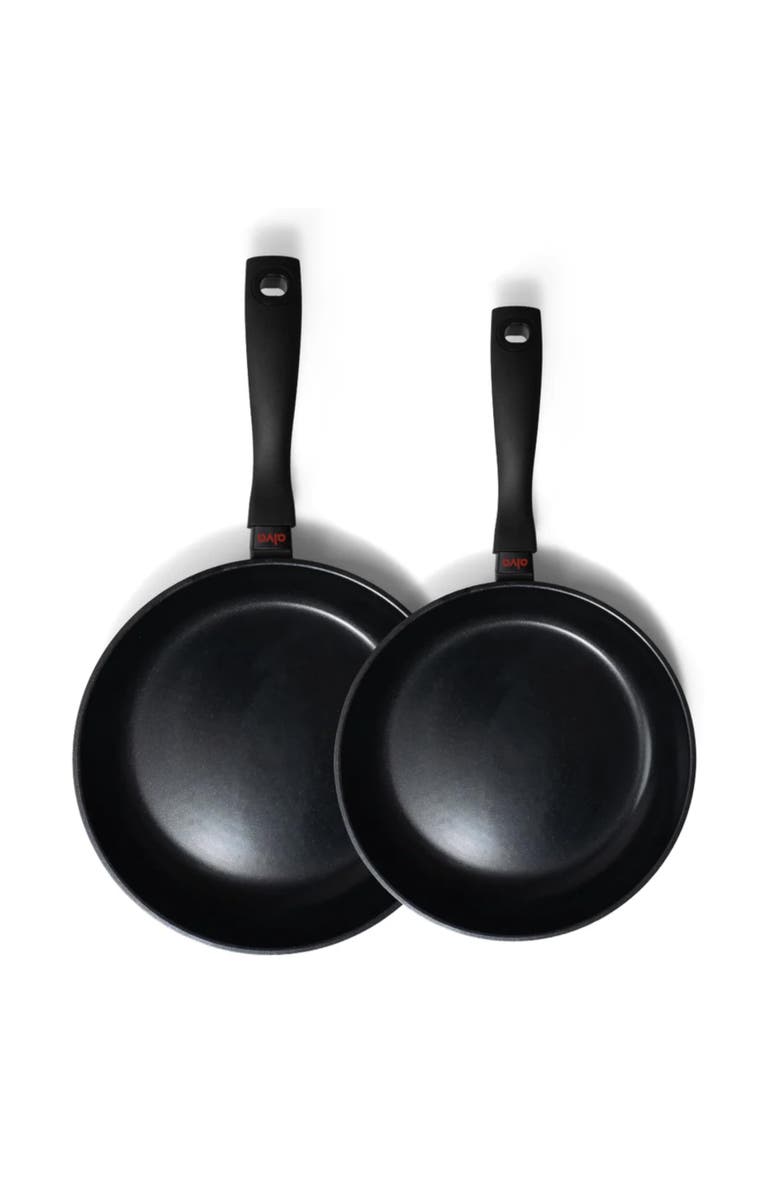 Alva Energy 8" & 11" Ceramic Nonstick Frying Pan Set, Main, color, Black