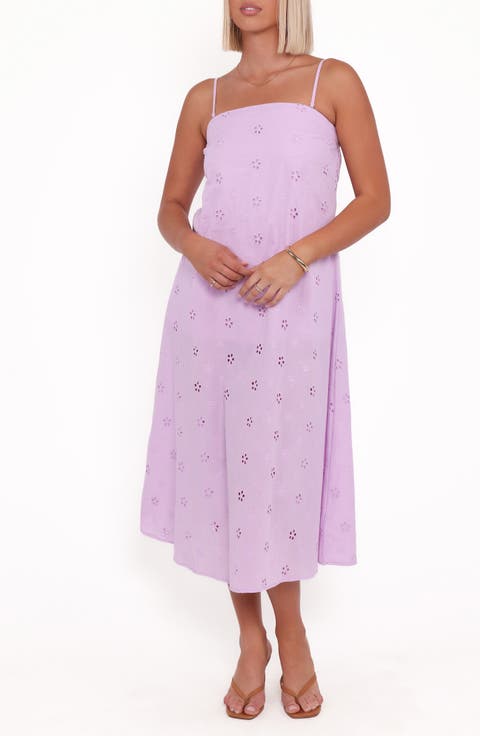 Narcissa Eyelet Sleeveless Midi Dress