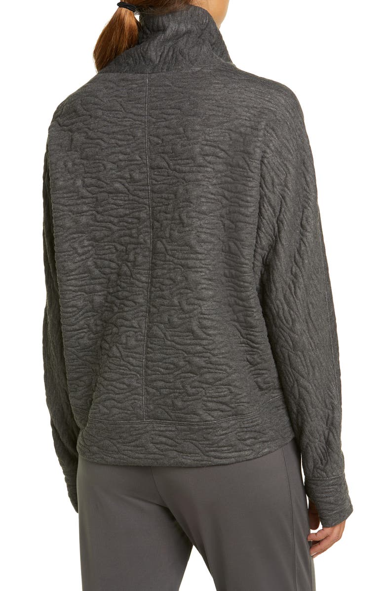 Zella Carey Quilted Funnel Neck Pullover, Alternate, color,