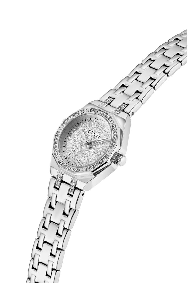 Pixie Crystal Dial Bracelet Watch, 25mm, Alternate, color, SILVER TONE