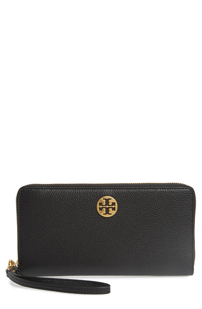 Tory Burch Everly Leather Passport Continental Wallet, Main, color, 