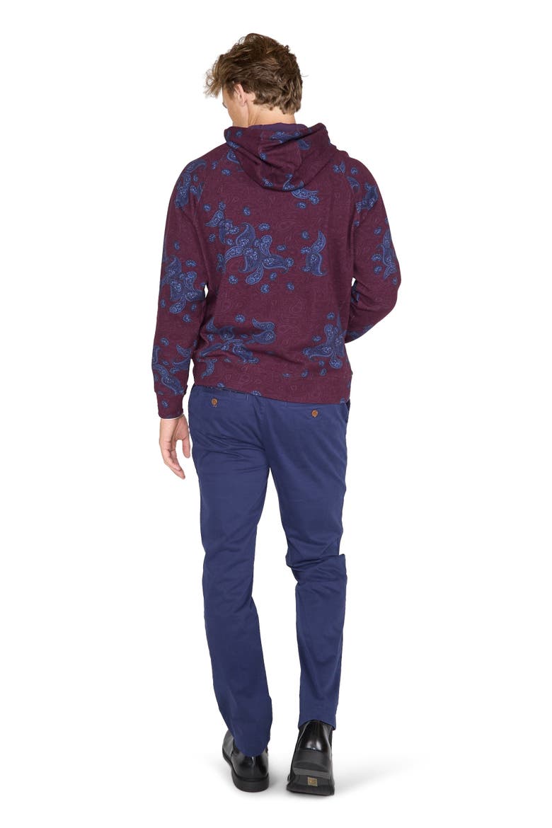 Hank Brushed Interlock Hoodie, Alternate, color, Montgat Paisley Plum