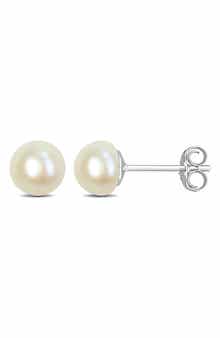DELMAR Cultured Pearl Stud Earrings