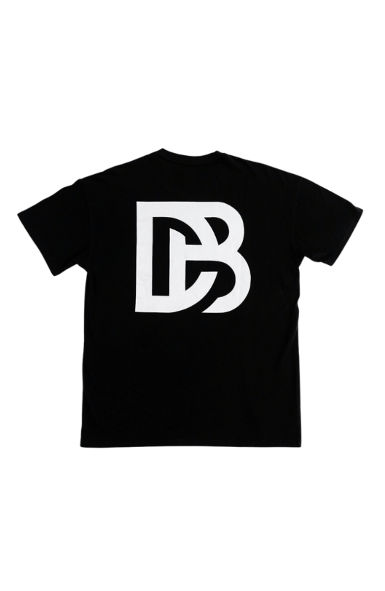 Dapper Boi Black DB Drop Shoulder Tee, Alternate, color, Black