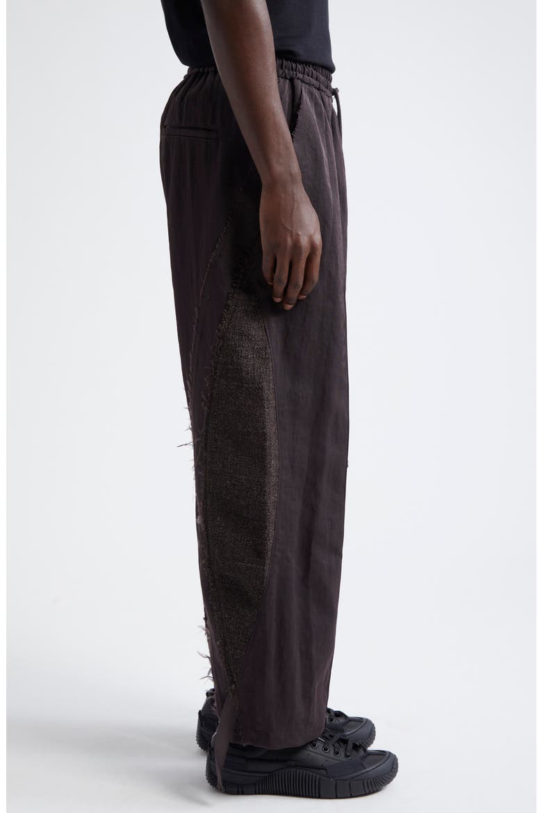 Teardrop Nylon Drill Track Pants, Alternate, color, BROWN