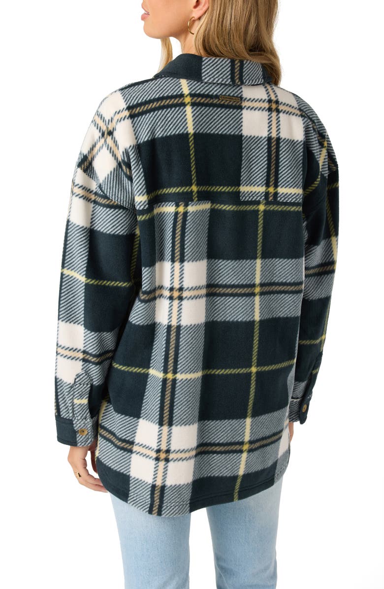 O'Neill Rune Oversize Superfleece Shirt Jacket, Alternate, color, Slate