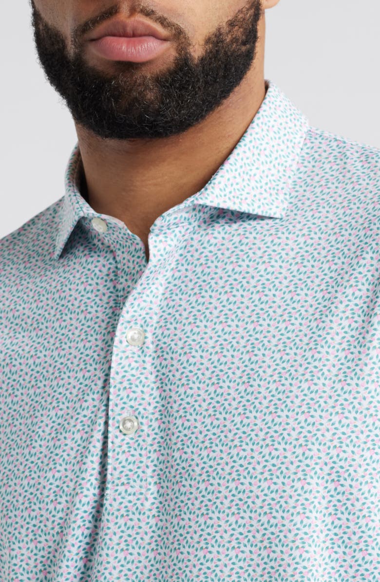 johnnie-O Springwood Scatter Print PREP-FORMANCE Golf Polo, Alternate, color, Porto Pink