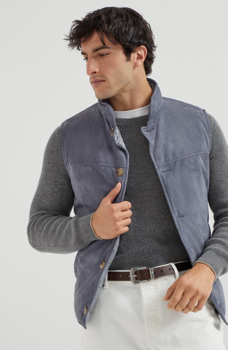 Brunello Cucinelli English Rib knit sweater, Alternate, color, Dark Grey