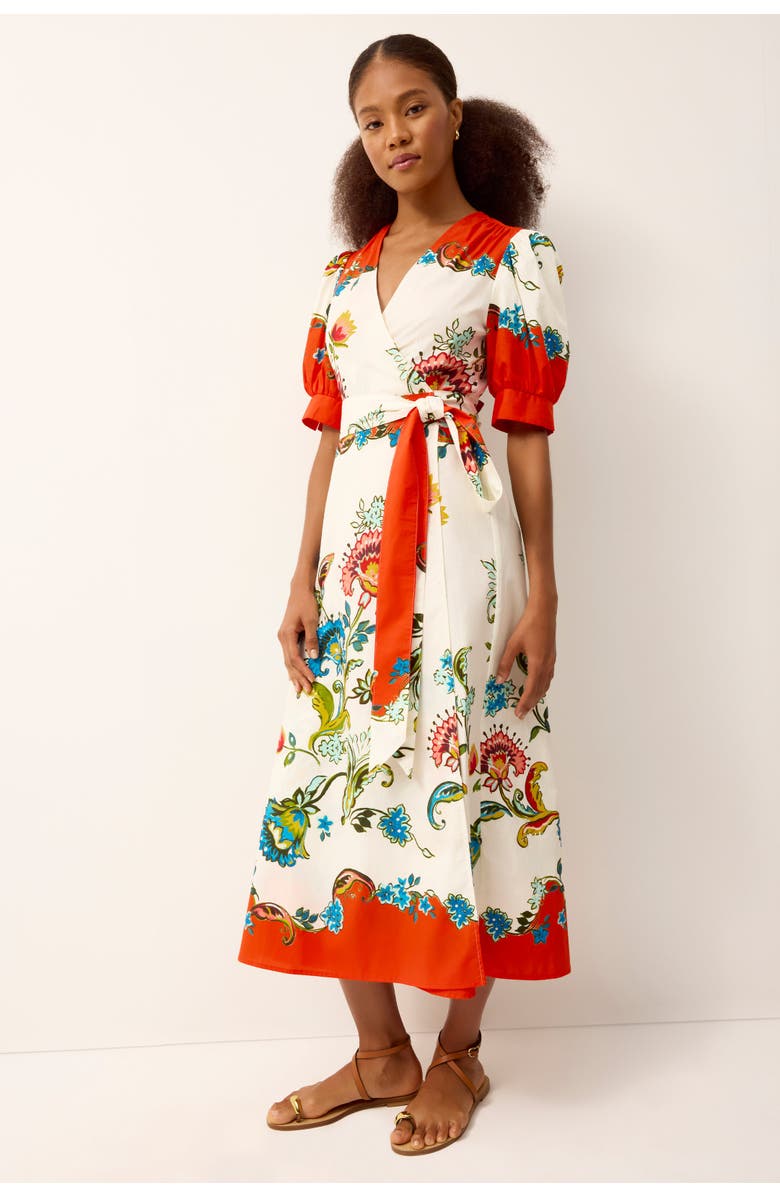 Marie Oliver Rita Wrap Dress, Main, color, Cartagena