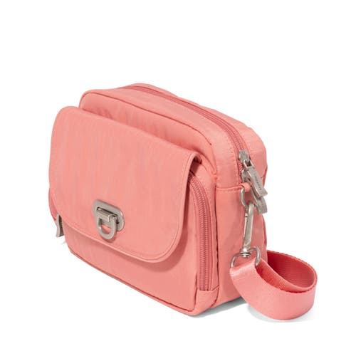 Baggallini Coastal Flip Lock Camera Bag Crossbody In Terracotta
