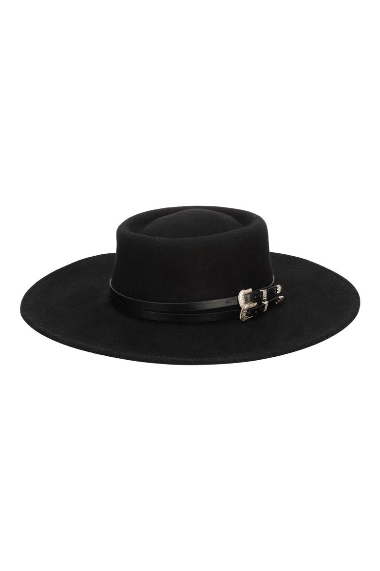 Wool Bolero Hat, Main, color, BLACK