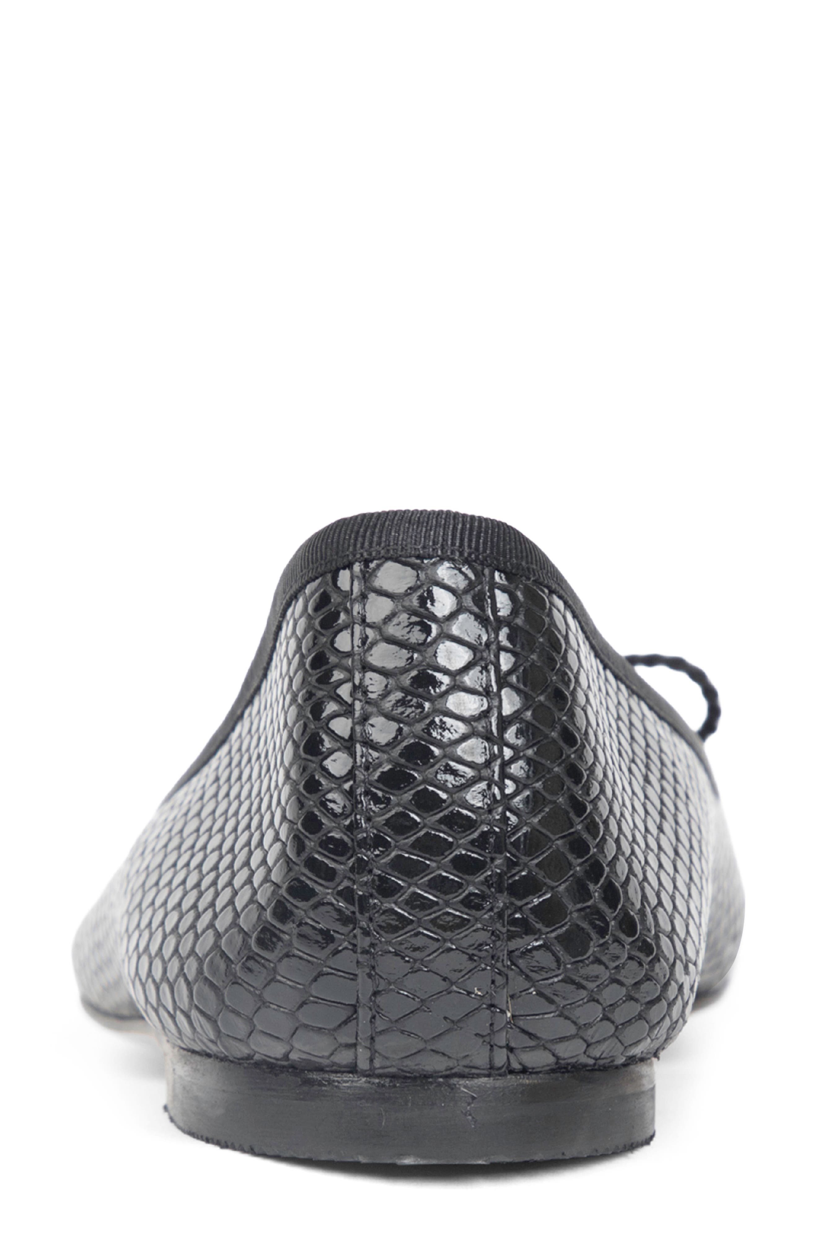 PAUL MAYER Luxe Textured Ballet Flat, Alternate, color, Black