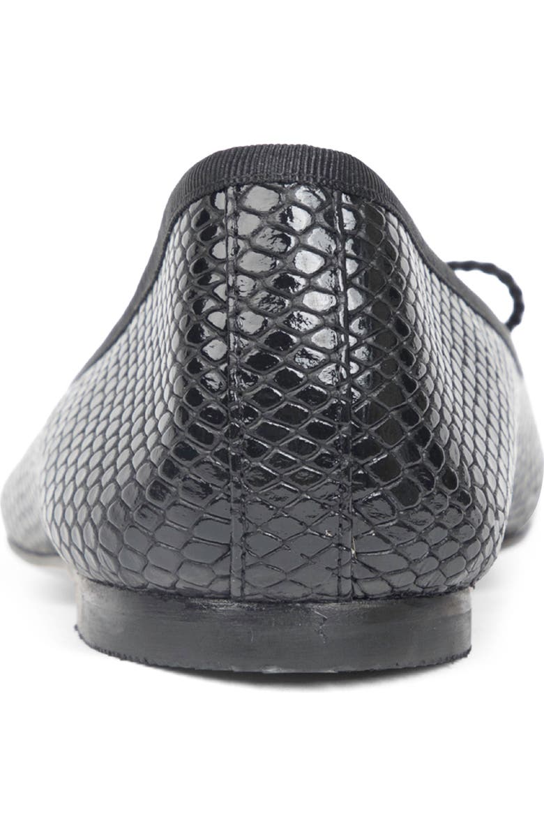 PAUL MAYER Luxe Textured Ballet Flat, Alternate, color, Black