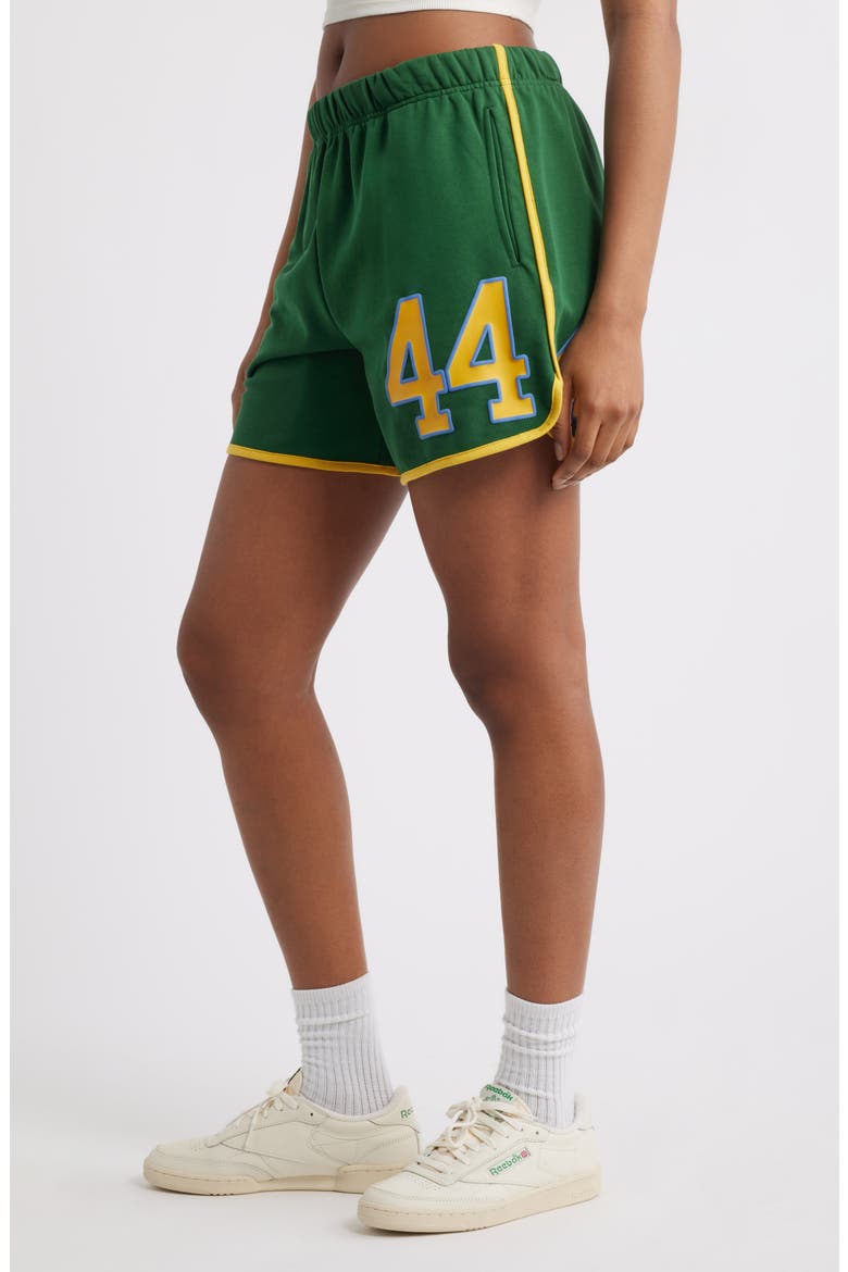 444 Graphic Sweat Shorts, Alternate, color, GREEN