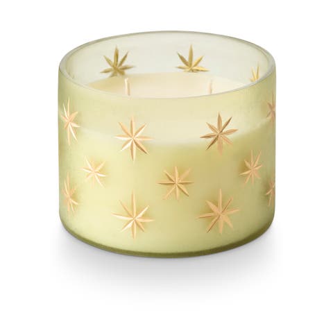 La Ciel Balsam & Cedar Frosted Star Glass Candle