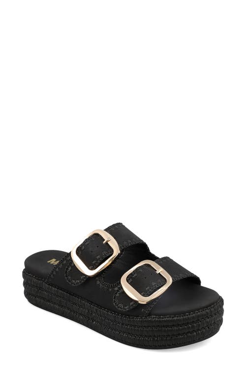Mia Mieko Two-strap Platform Sandal In Black