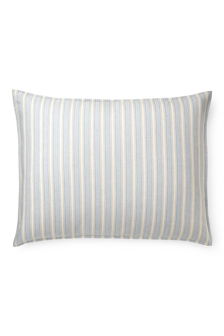 Graydon Bold Stripe Cotton Pillow Sham, Main, color, DUNE AND CHAMBRAY