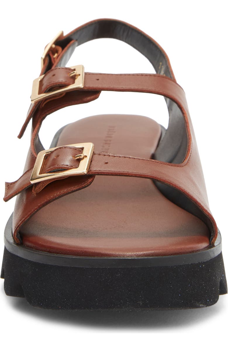 Freda Salvador Buckle Strap Sandal, Alternate, color, Chocolate Calf