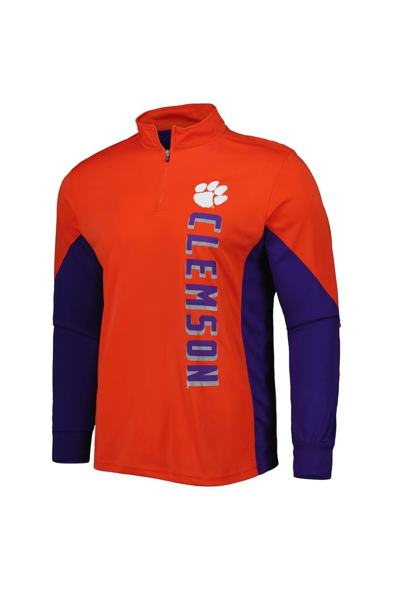 Men's Colosseum Orange Clemson Tigers Bart Quarter-Zip Windshirt, Alternate, color, Orange