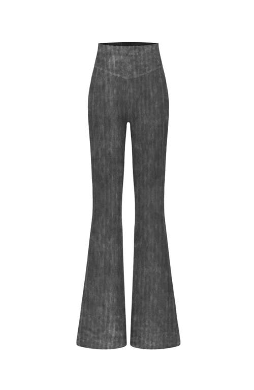 Vitality Cloud Ii Rib Wide Leg Trouser In Gray