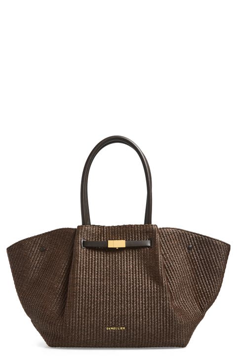 The New York East/West Raffia Tote