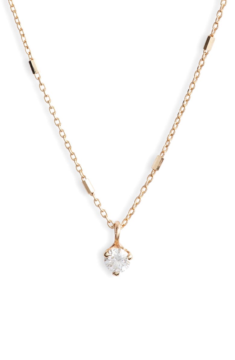 Zoë Chicco Bar & Cable Diamond Pendant Necklace, Main, color,