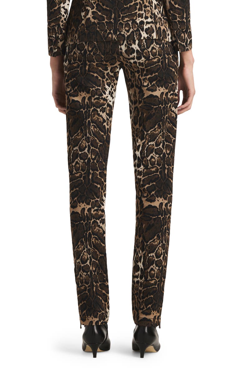 St. John Collection Leopard Jacquard Twill Pants, Alternate, color, 