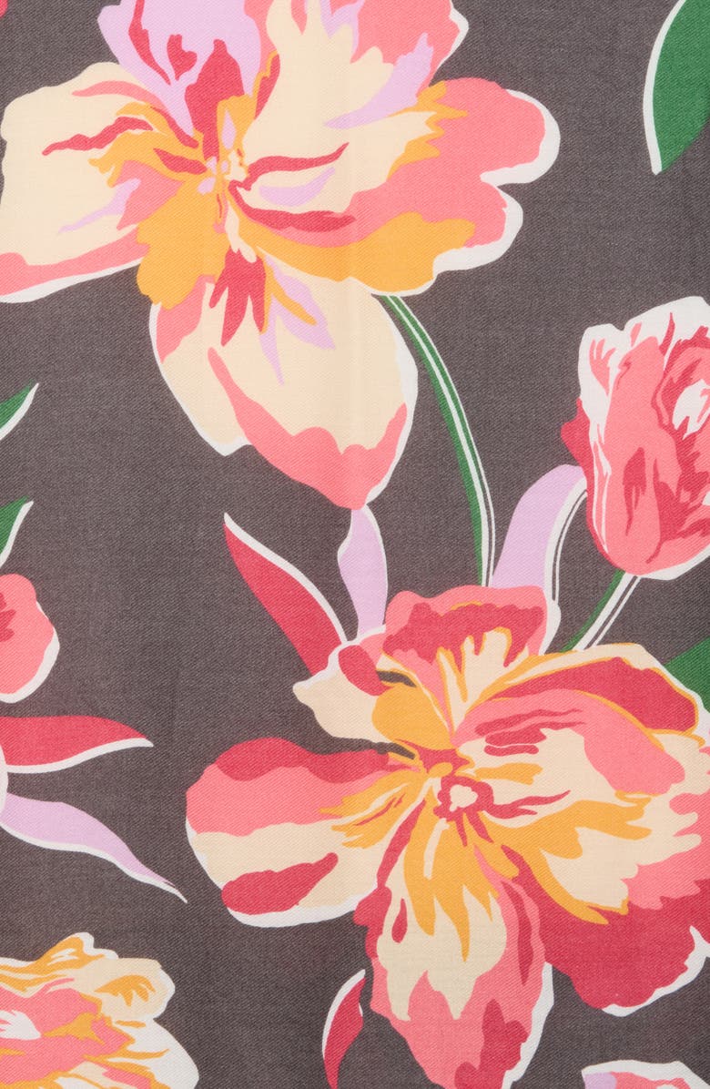 Vince Camuto Floral Graphic Supersoft Wrap Scarf, Alternate, color, Black Multi