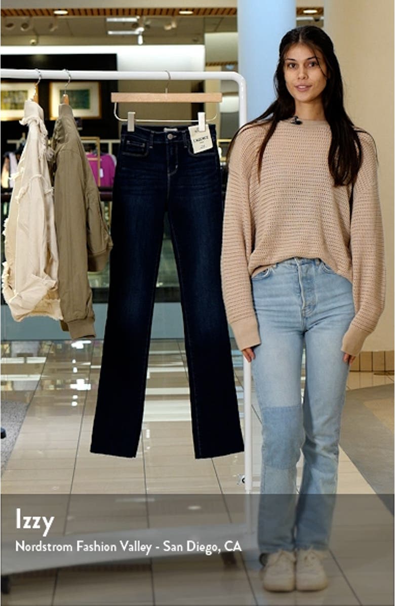 Ruth High Waist Raw Hem Straight Leg Jeans, sales video thumbnail