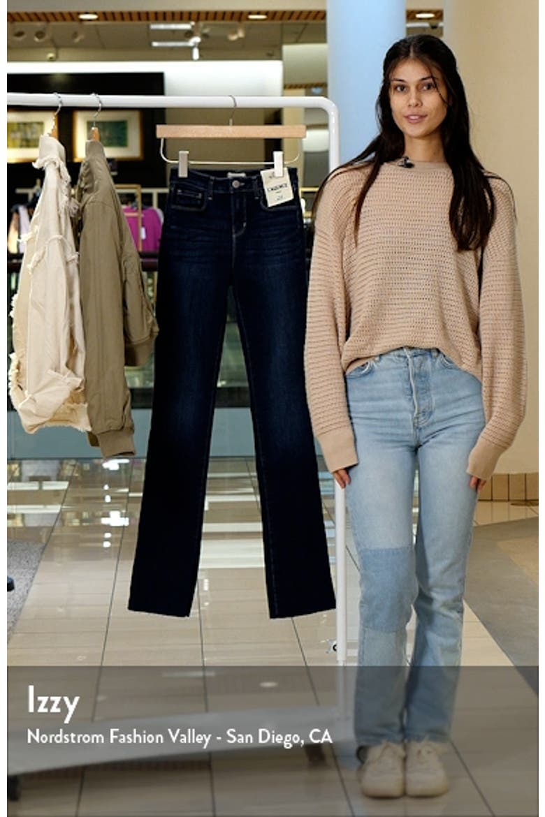 Ruth High Waist Raw Hem Straight Leg Jeans video
