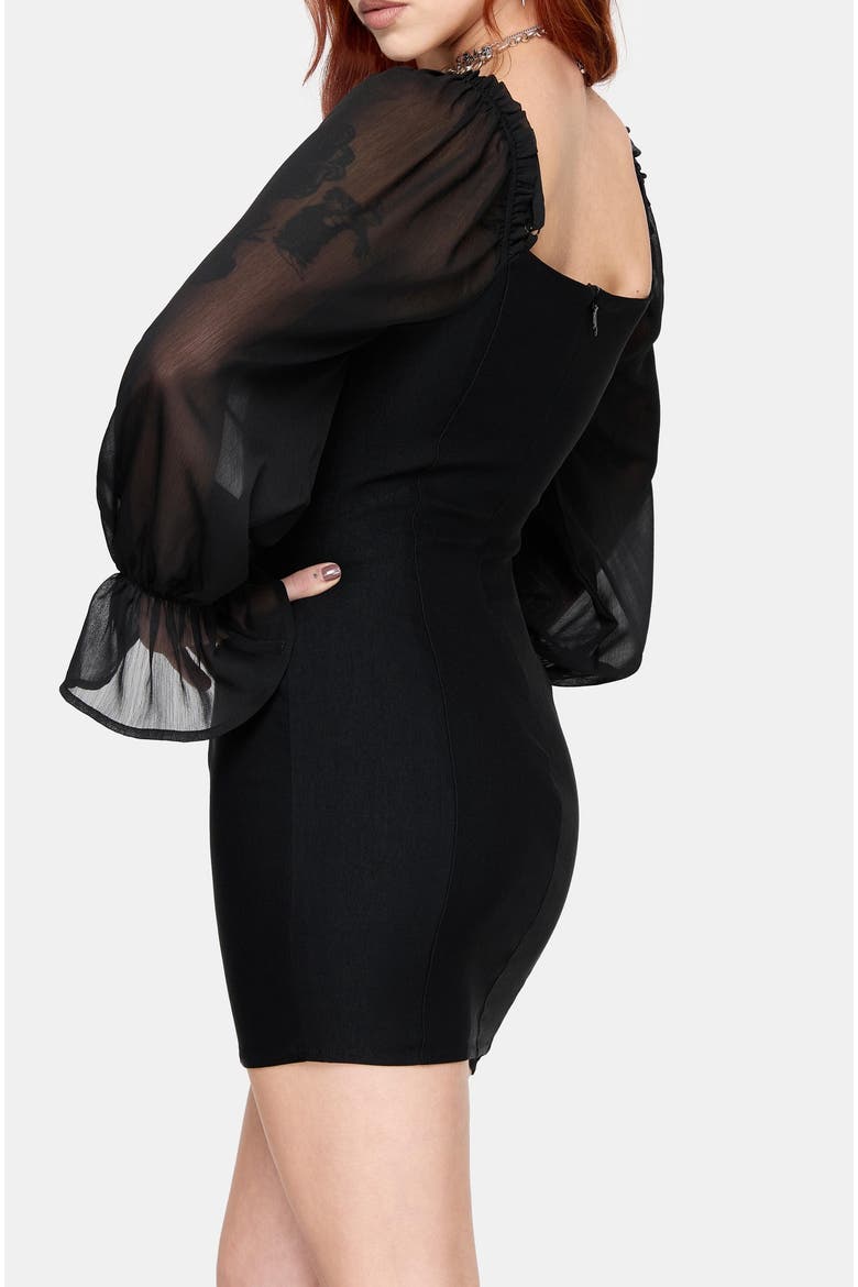 Lena Mini Dress, Alternate, color, Black