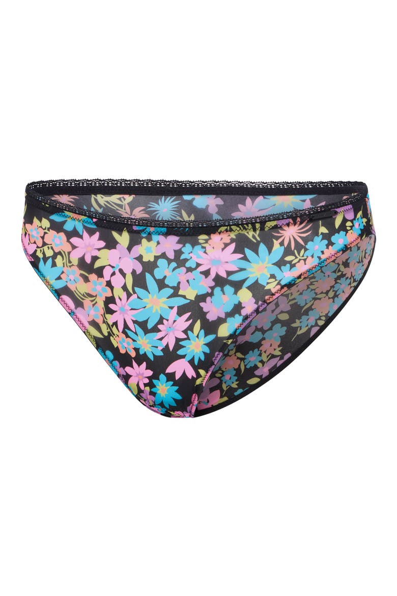 Hopelace Romantic High Leg Bikini, Alternate, color, BLACK CAVIAR FLOWER DITZ PRINT