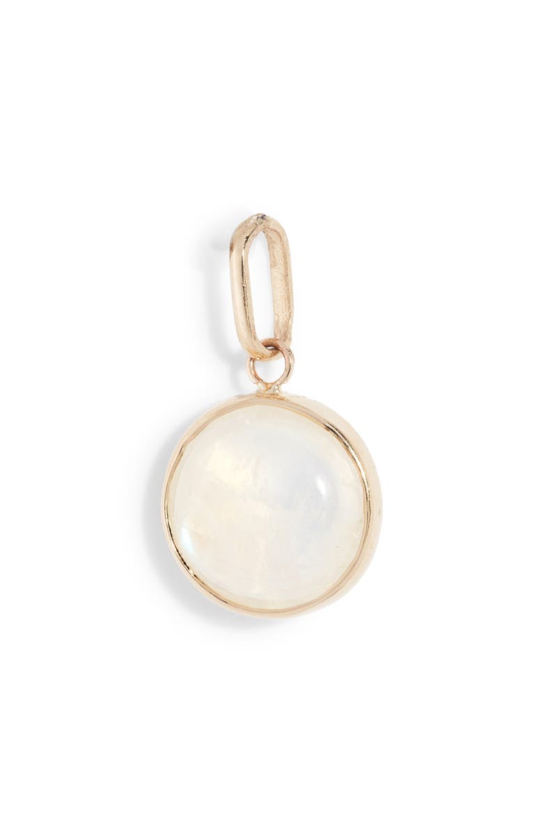 Anzie Classique Bezel Moonstone Charm, Main, color, Moonstone