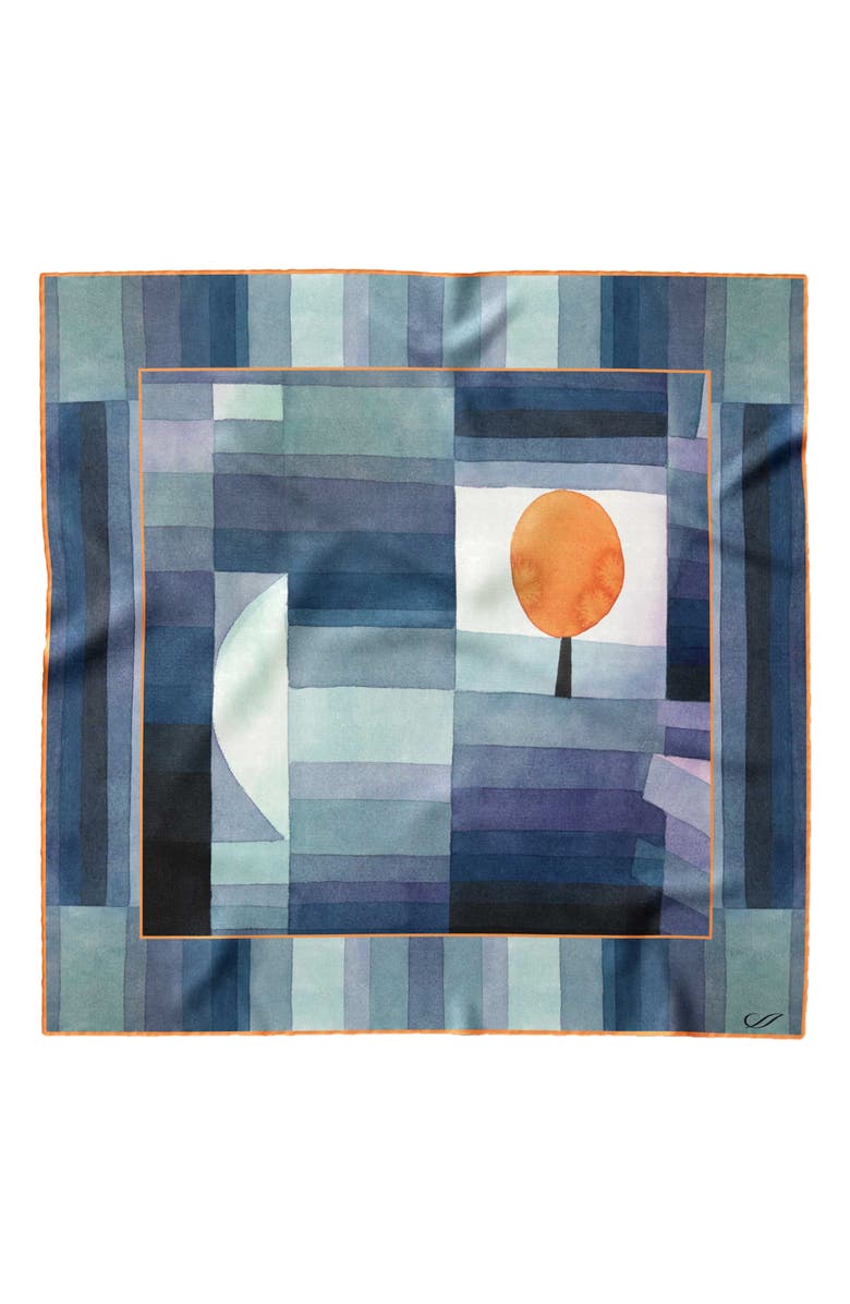 Elizabetta Early Autumn - Silk Pocket Square for Men, Main, color, Blue