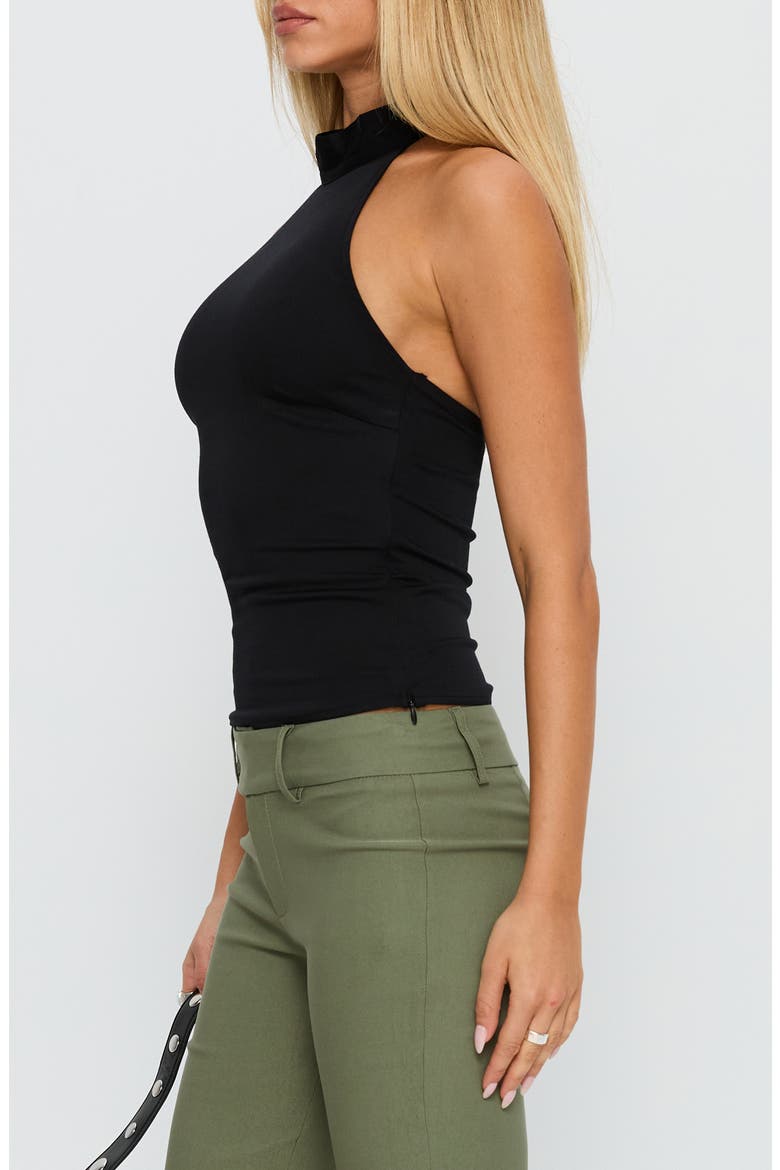 Merril Halter Top, Alternate, color, BLACK