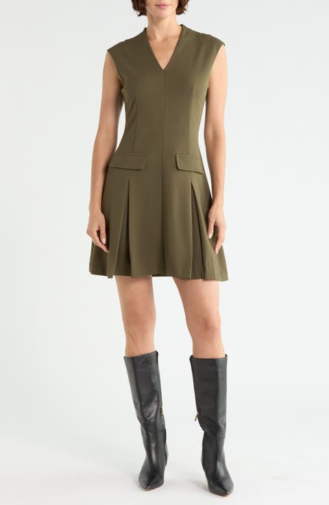 Cap Sleeve Fit & Flare Dress