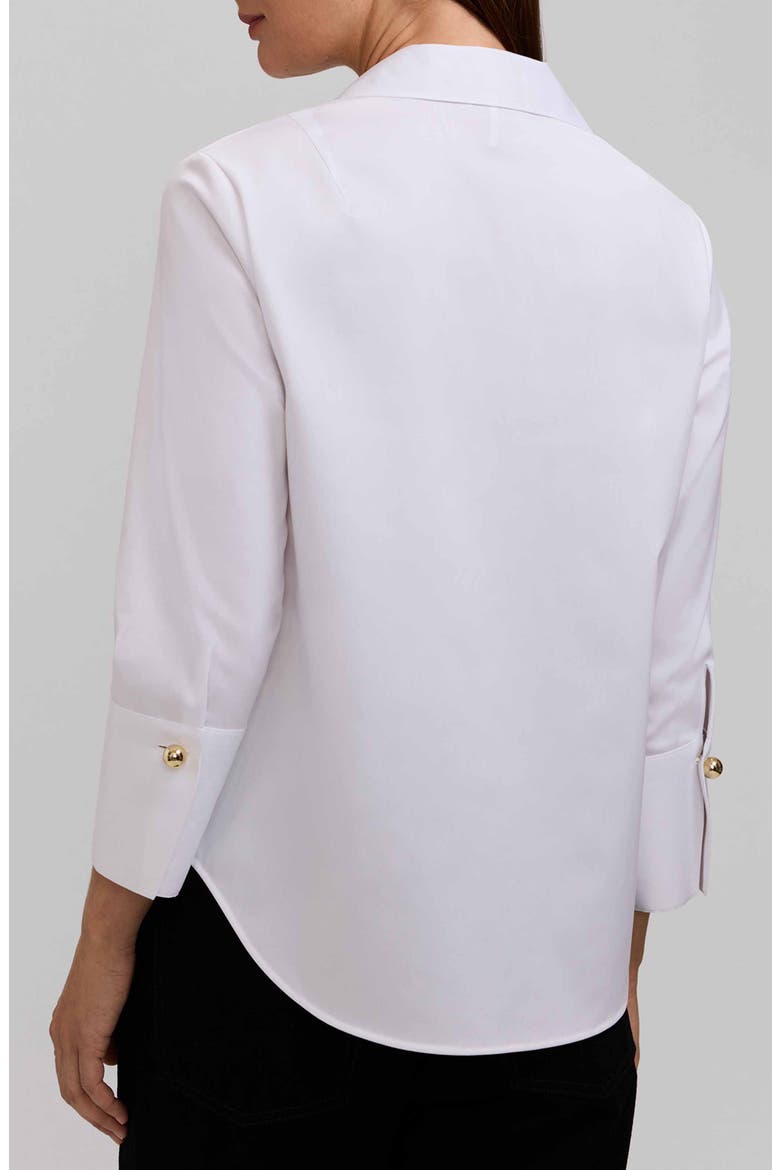 Catalina Matte Sateen Popover Top, Alternate, color, WHITE