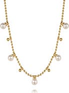 Gabriel & Co. Bujukan Freshwater Pearl Charm Beaded Necklace
