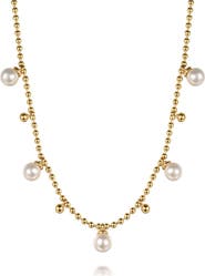 Gabriel & Co. Bujukan Freshwater Pearl Charm Beaded Necklace