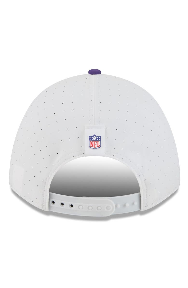 New Era Men's New Era  White/Purple Minnesota Vikings 2025 NFL Training Camp A-Frame 9FORTY Adjustable Hat, Alternate, color, 