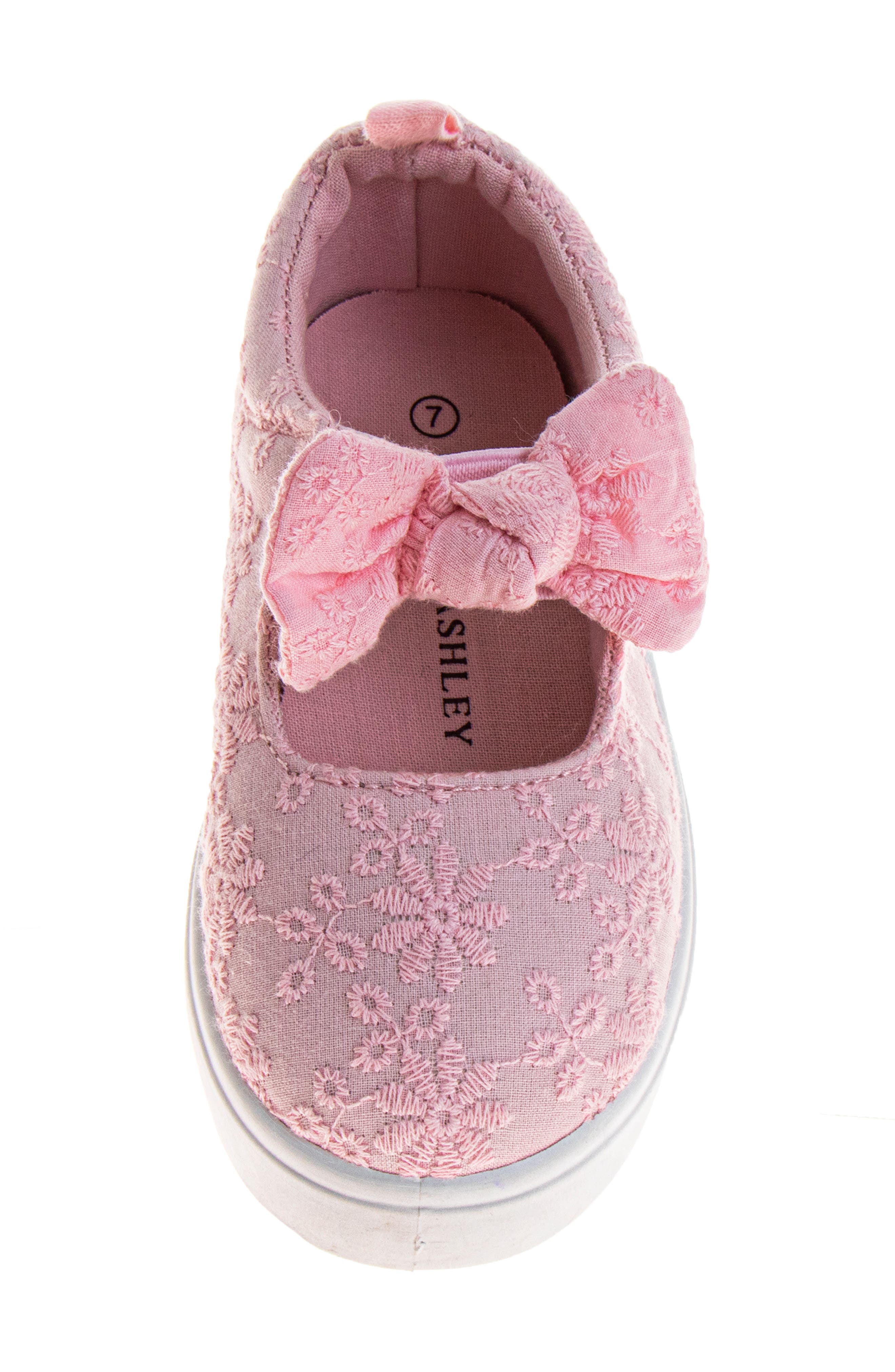 JOSMO Kids' Bow Sneaker, Alternate, color, Light Pink