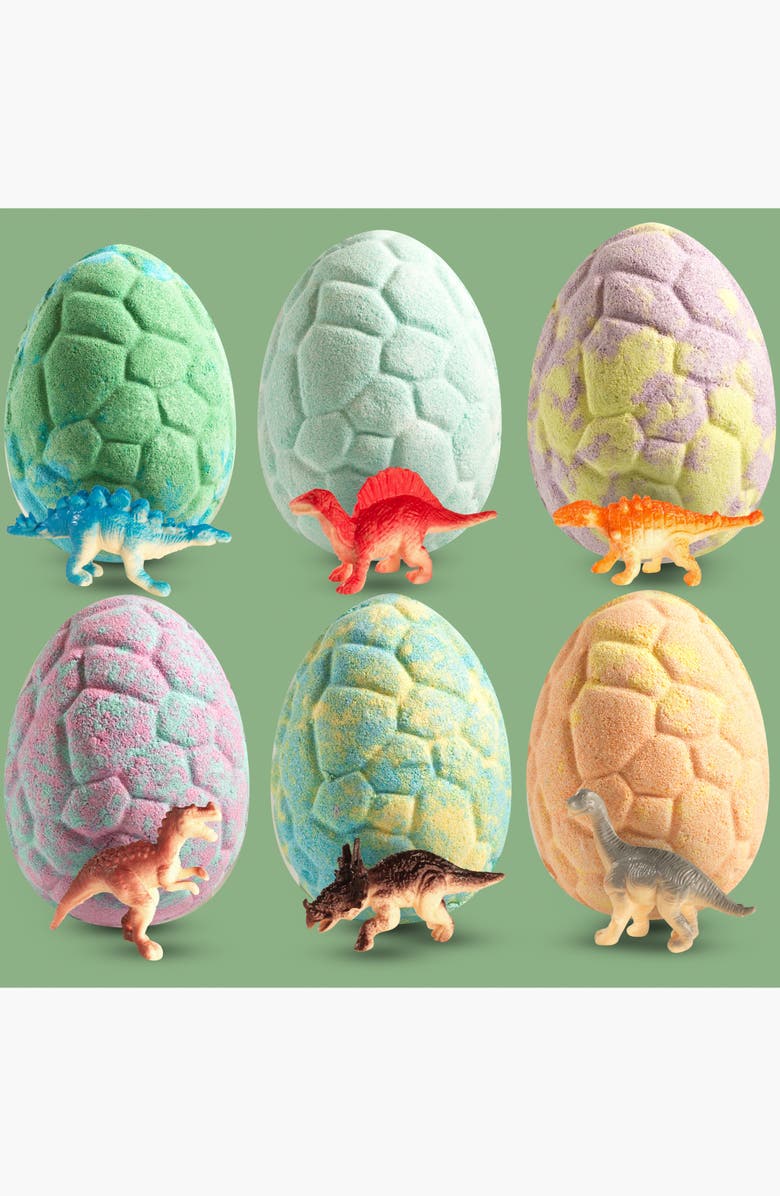 Lovery Dinosaur Bath Bomb 12-Piece Gift Set with Surprise Toys, Alternate, color, Multicolored Pastel
