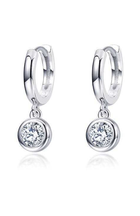 LAFONN 2024 Simulated Diamond Linear Drop Earrings, Sparkly,, Sterling Silver NWT