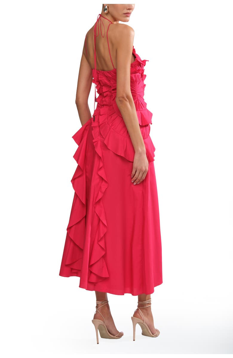 AMUR Ottavia ruffle dress, Alternate, color, Solstice Red