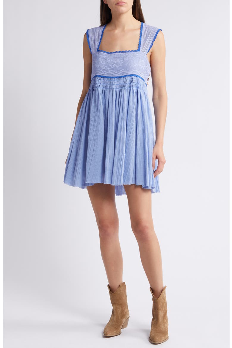 heartland mini dress Embroidered Bodice Cotton Minidress (Women) FREE PEOPLE This lightweight cotton dress is edged with contrasting scalloped trim and detailed with delicate floral stitchwork at the bust Heartland Pleated Denim Mini Dress
