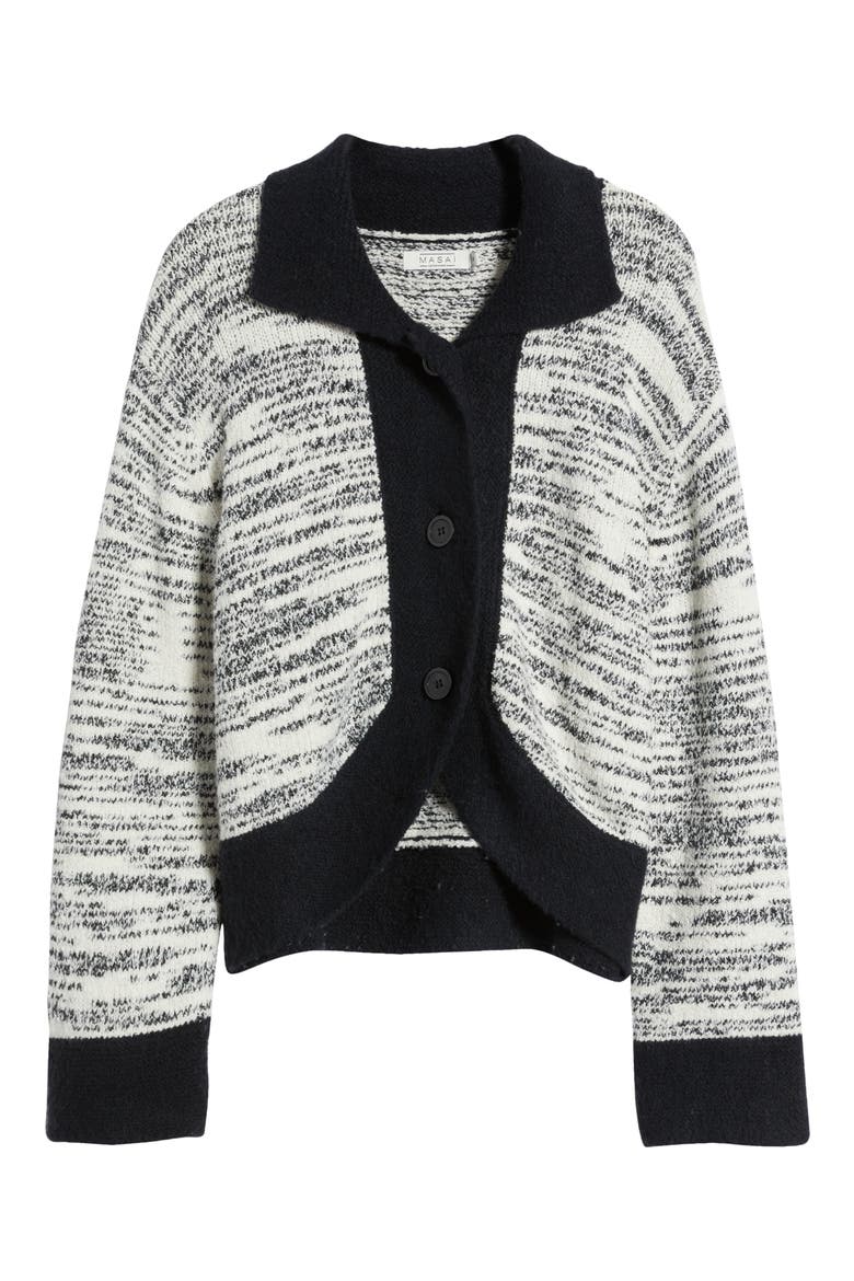Luvia Collar Cardigan, Alternate, color, BLACK