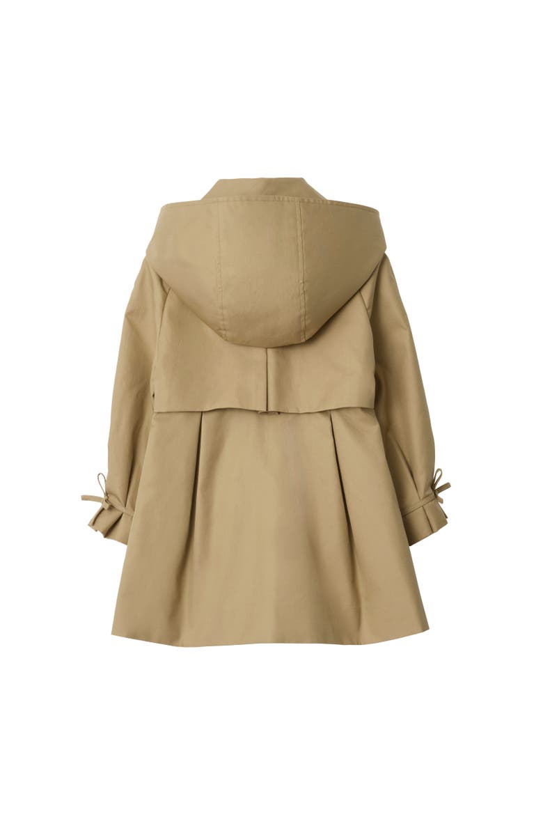 Burberry Cotton Hooded Trench Coat, Alternate, color, Sand Beige