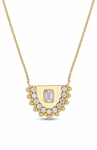 18K Gold Mykonos Diamond Pendant Necklace