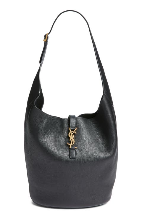 ショルダーバッグ・ポシェット Saint Laurent BUCKET BAG (773991GAAD7 2080) SAINT LAURENT Le 37 Mini $2300 Black Leather bucket Bag New