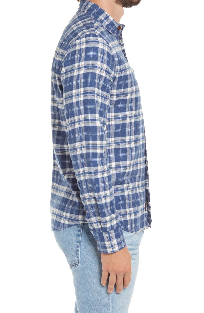 Faherty Stretch Seaview Plaid Flannel Button-Up Shirt, Alternate, color,